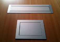 Anschlussfeld, Einbau in einen Konferenztisch